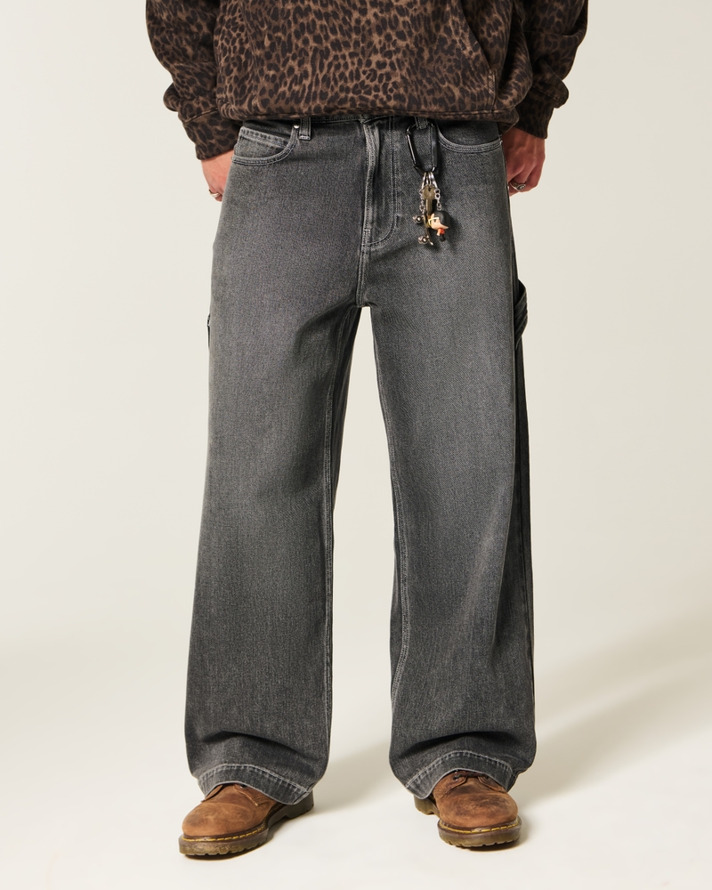 jeans super larghi neri lavati