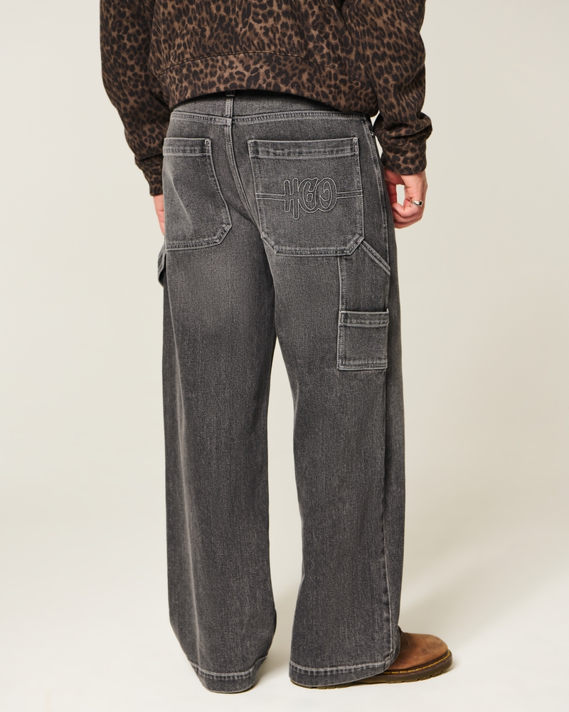 jeans super larghi neri lavati