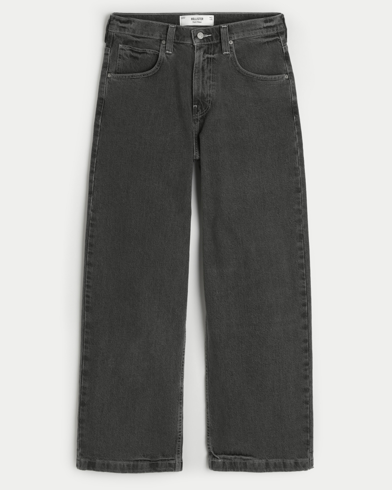 jeans super larghi neri lavati