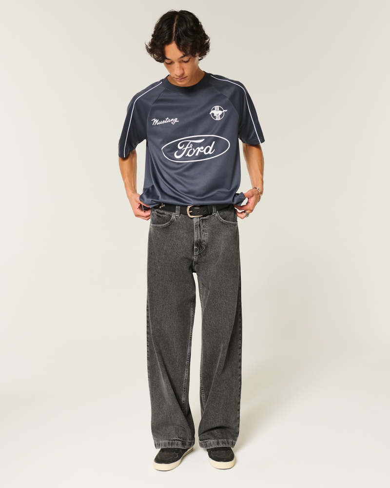 jeans super larghi neri lavati