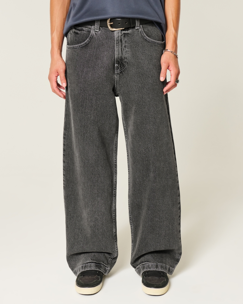 jeans super larghi neri lavati