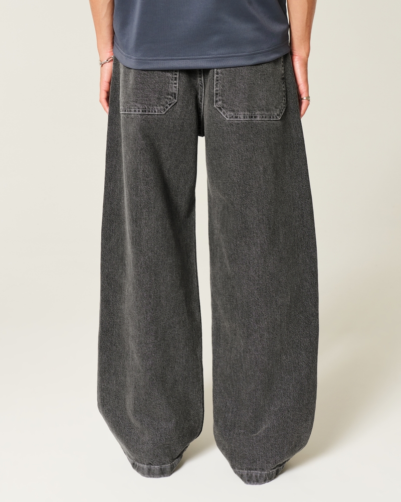 jeans super larghi neri lavati