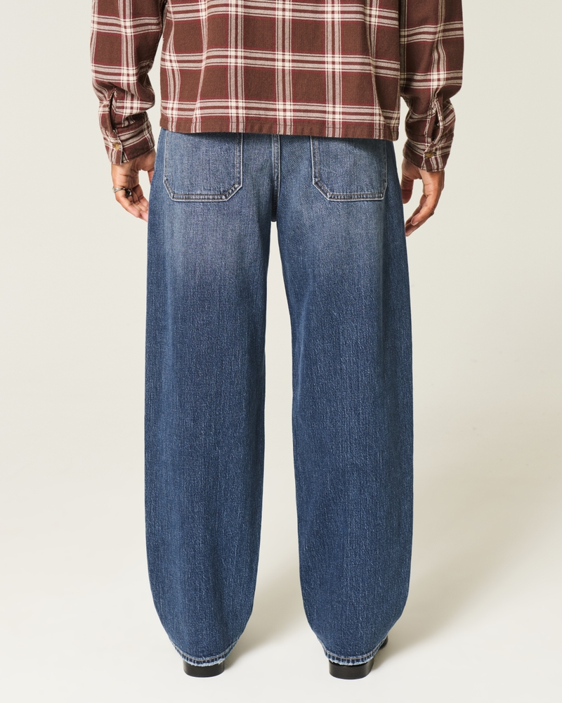 jeans sformati in stile skateboard con motivo a clown da poker nero lavato
