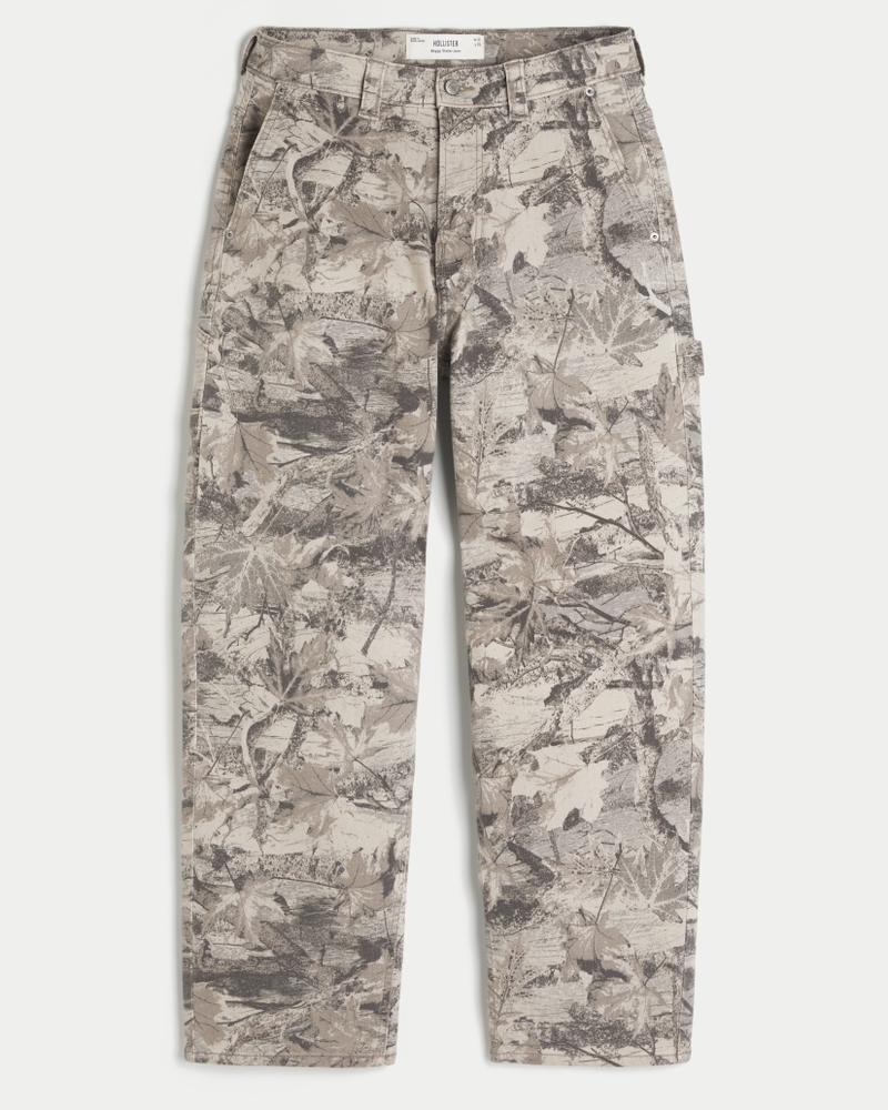jeans sformati in stile skateboard con motivo a clown da poker nero lavato