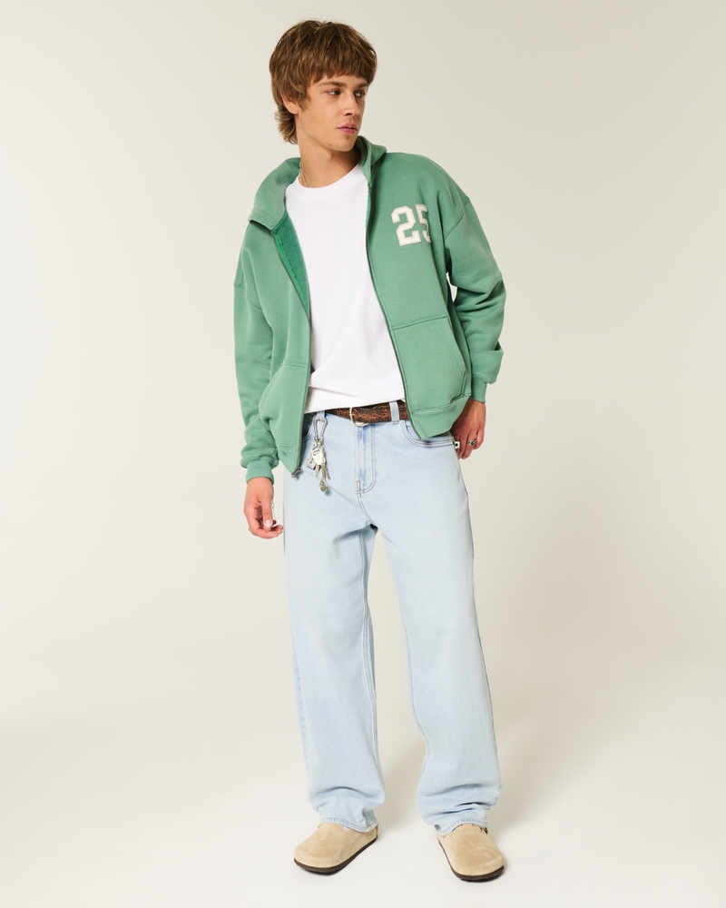 jeans sformati in stile skateboard con motivo a clown da poker nero lavato