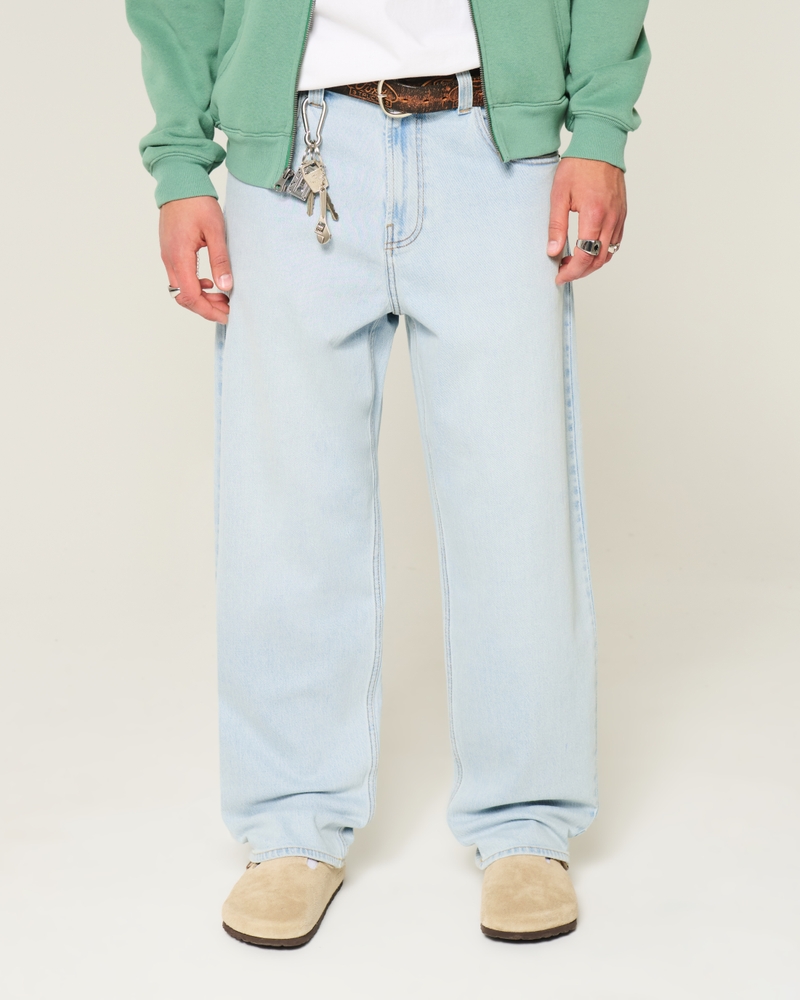 jeans sformati in stile skateboard con motivo a clown da poker nero lavato