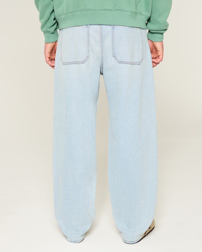 jeans sformati in stile skateboard con motivo a clown da poker nero lavato