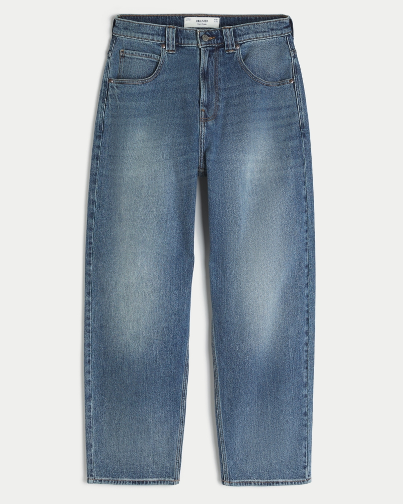 jeans sformati in stile skateboard con motivo a clown da poker nero lavato