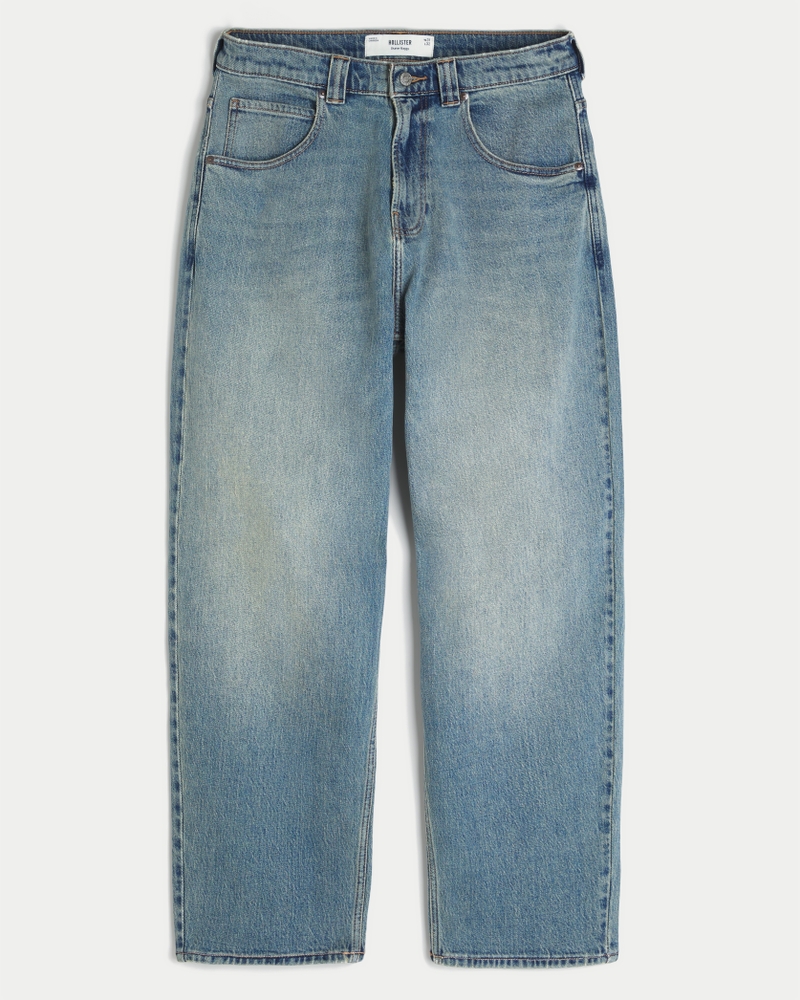 jeans sformati in stile skateboard con motivo a clown da poker nero lavato