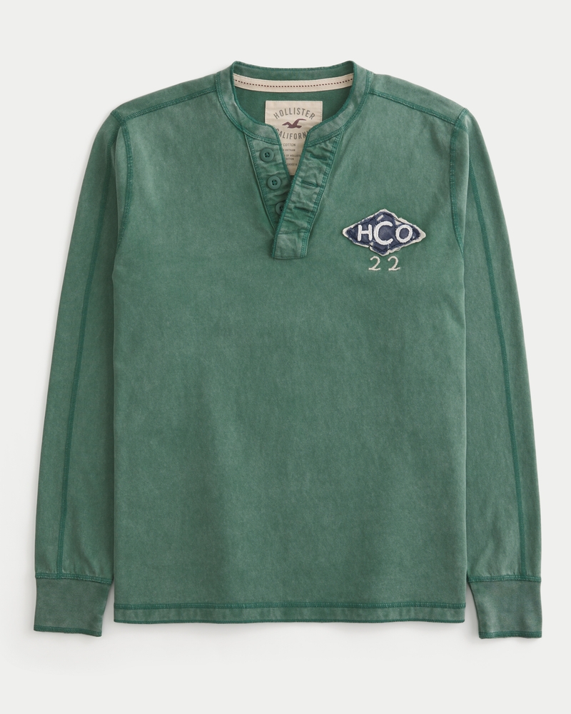 maglia con collo henley e stampa esclusiva in edizione limitata per le feste
