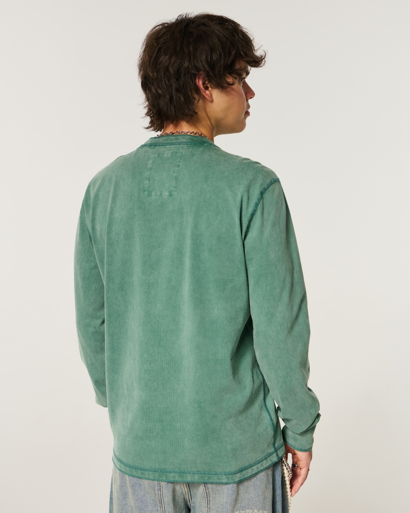 maglia con collo henley e stampa esclusiva in edizione limitata per le feste