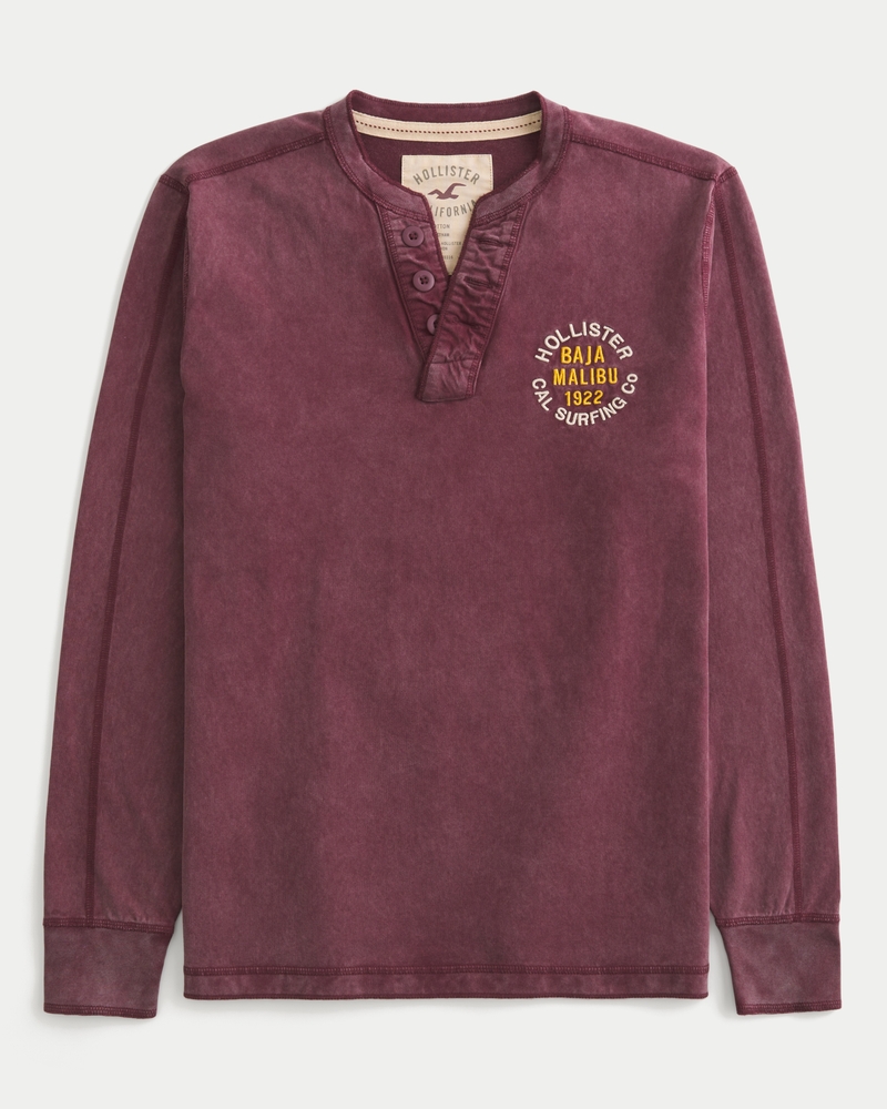 maglia con collo henley e stampa esclusiva in edizione limitata per le feste