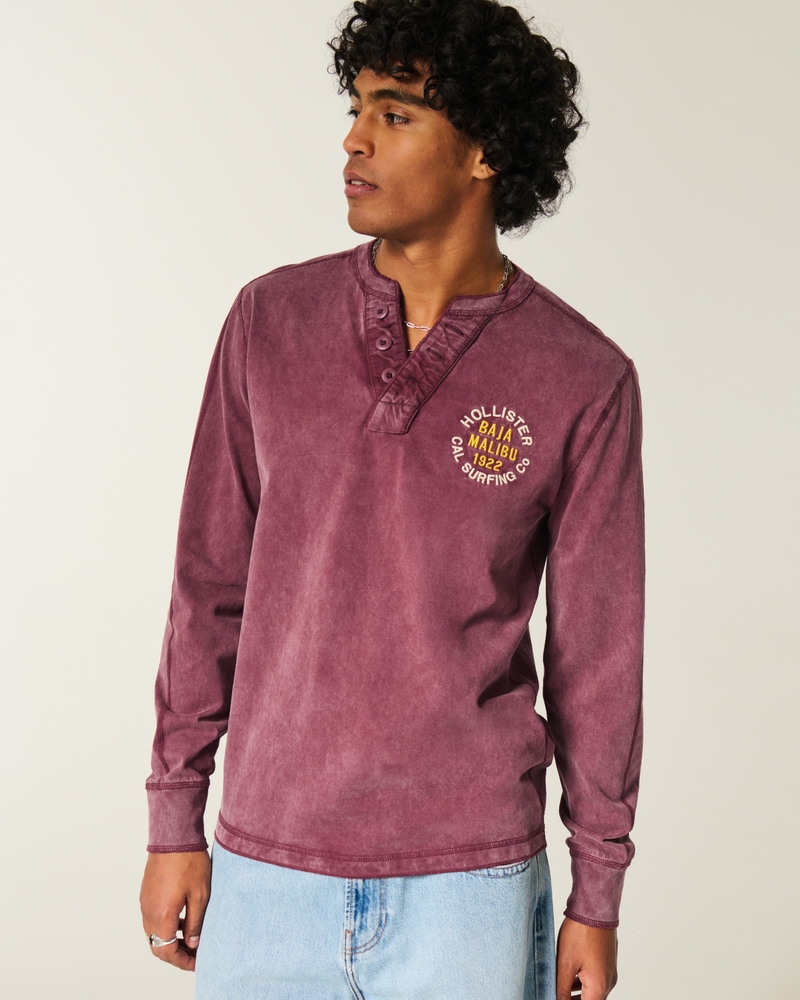 maglia con collo henley e stampa esclusiva in edizione limitata per le feste