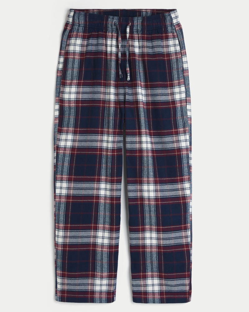 pantaloni lunghi del pigiama in flanella con motivo a macchina