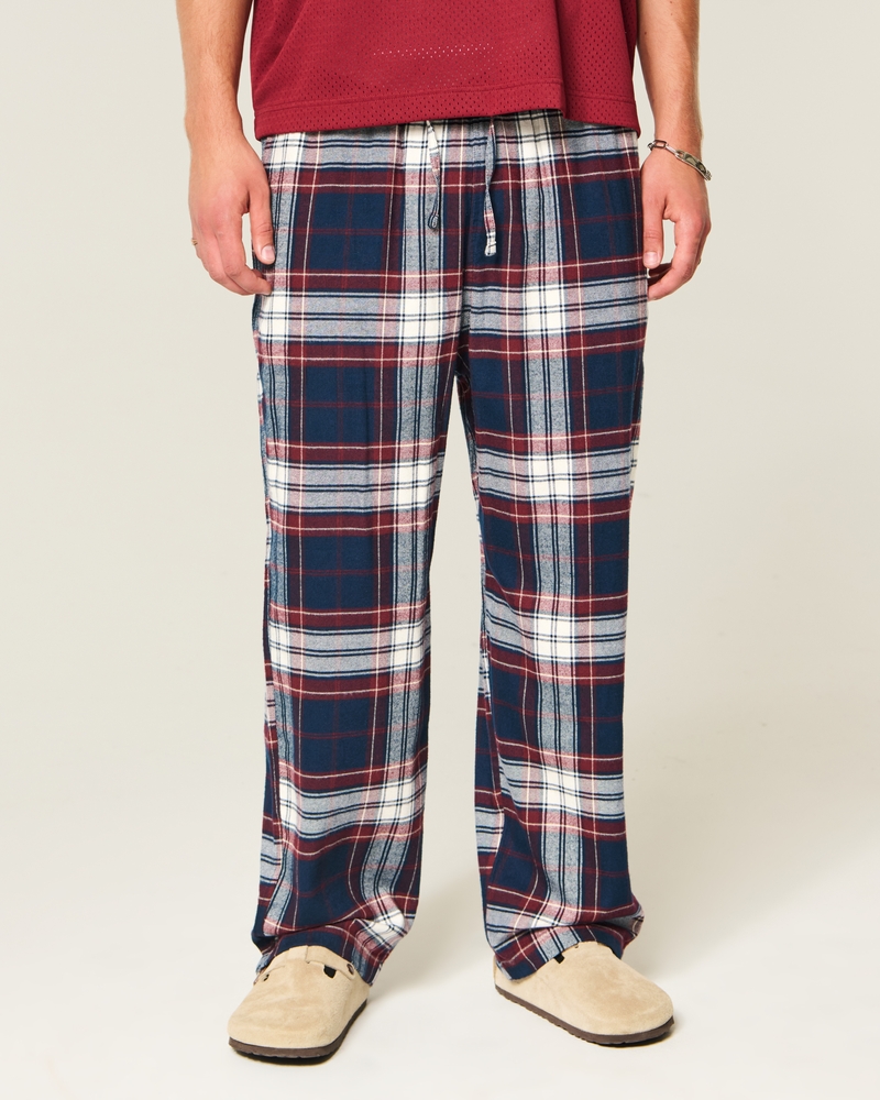 pantaloni lunghi del pigiama in flanella con motivo a macchina