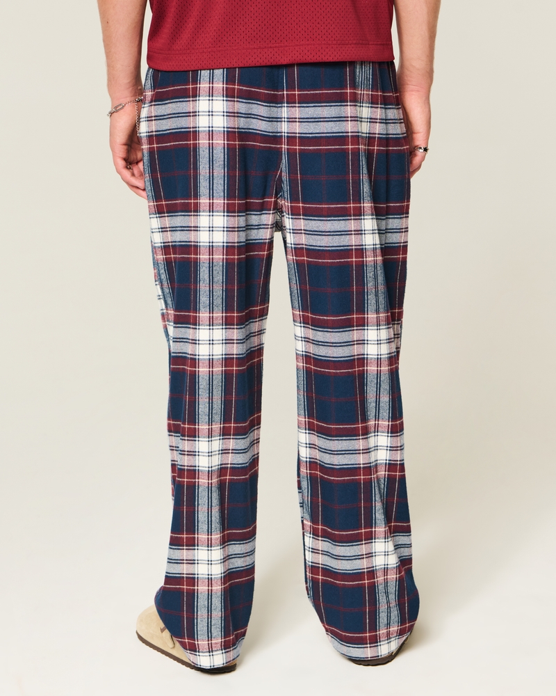 pantaloni lunghi del pigiama in flanella con motivo a macchina