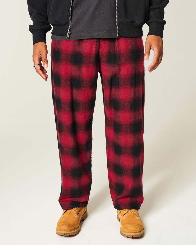 pantaloni lunghi del pigiama in flanella con motivo a macchina