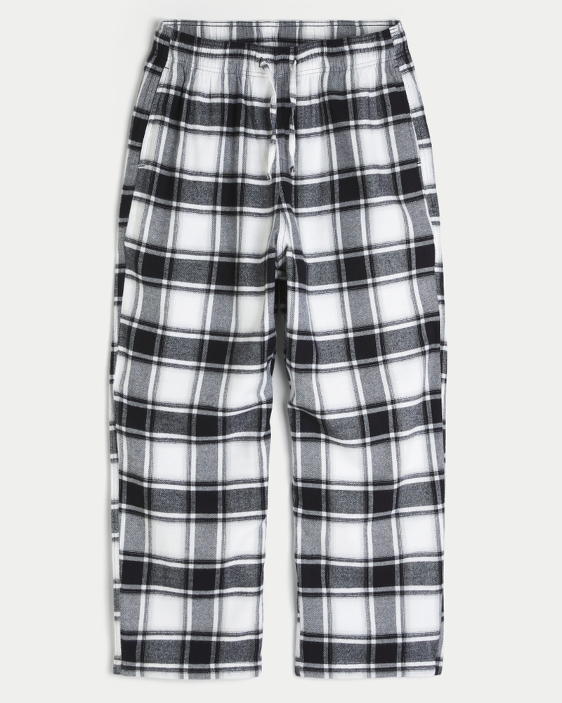 pantaloni lunghi del pigiama in flanella con motivo a macchina