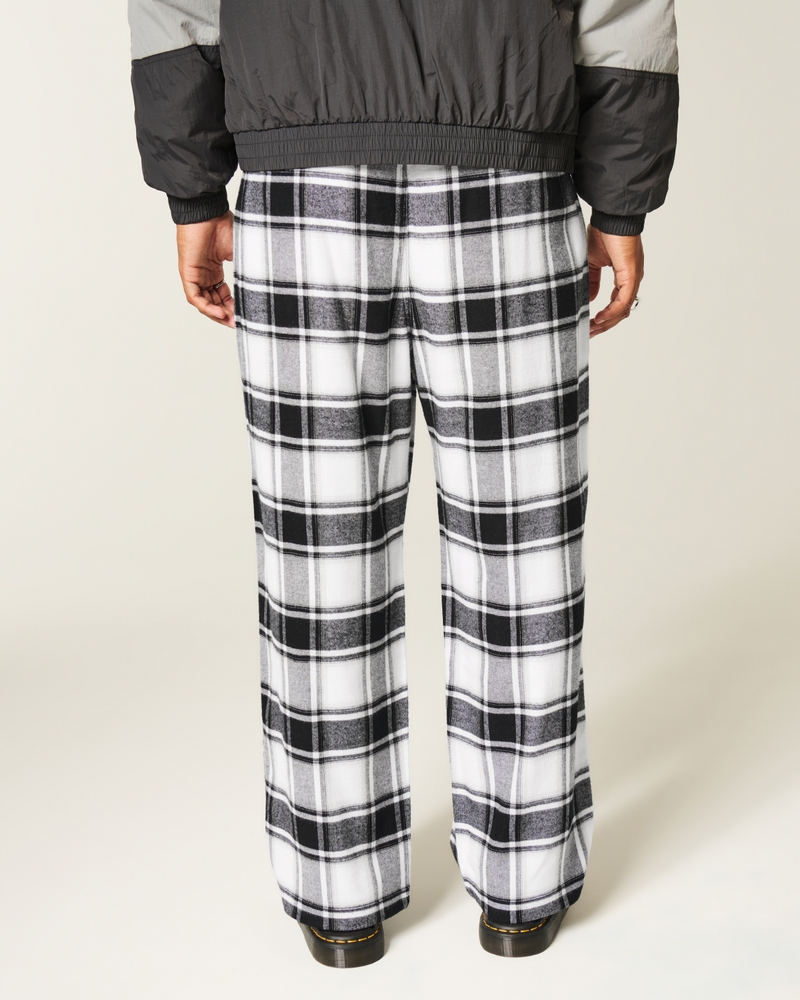 pantaloni lunghi del pigiama in flanella con motivo a macchina