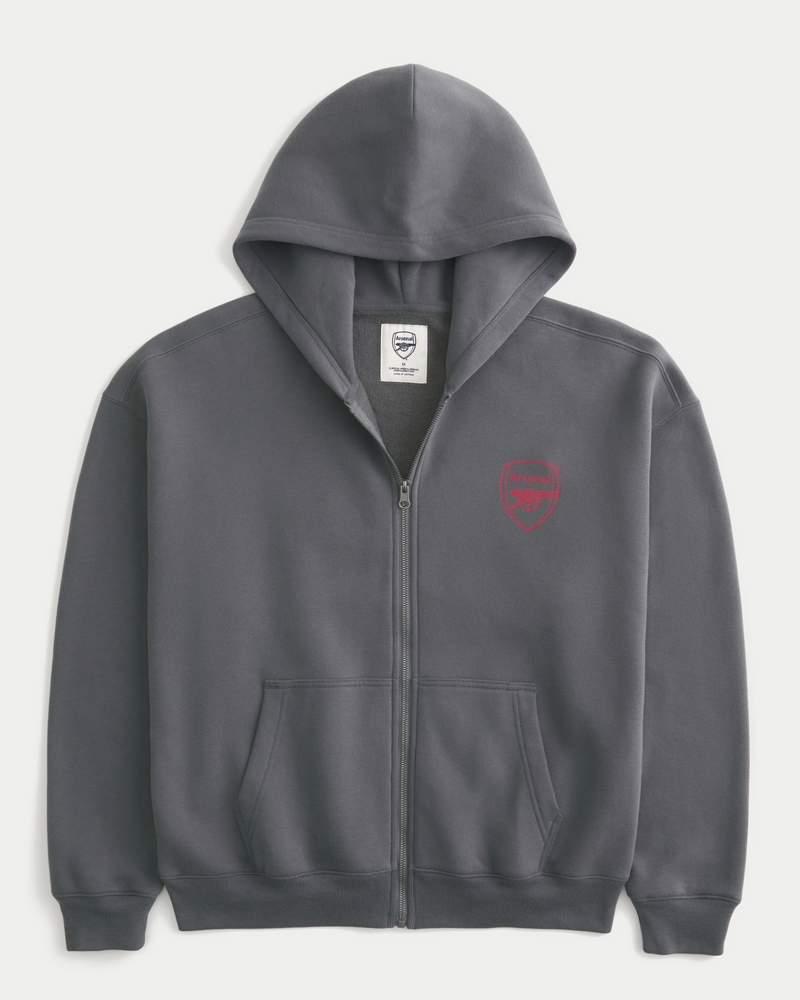 felpa con cappuccio squadrata con logo dellarsenal football club