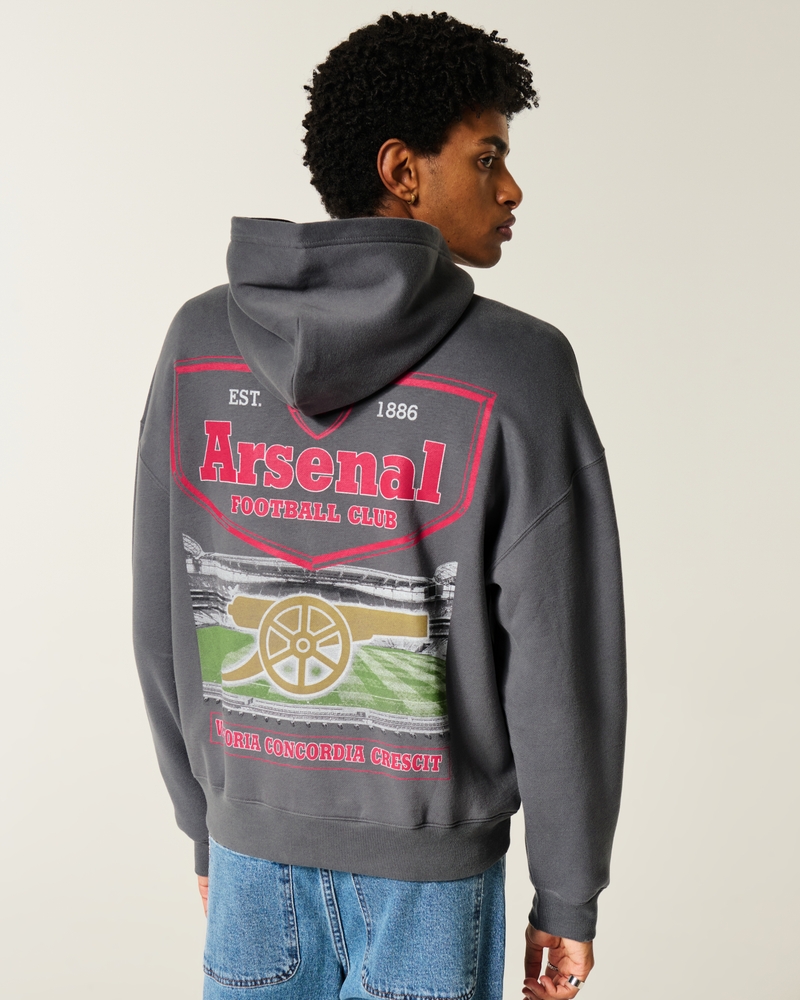 felpa con cappuccio e cerniera grafica del chelsea football club