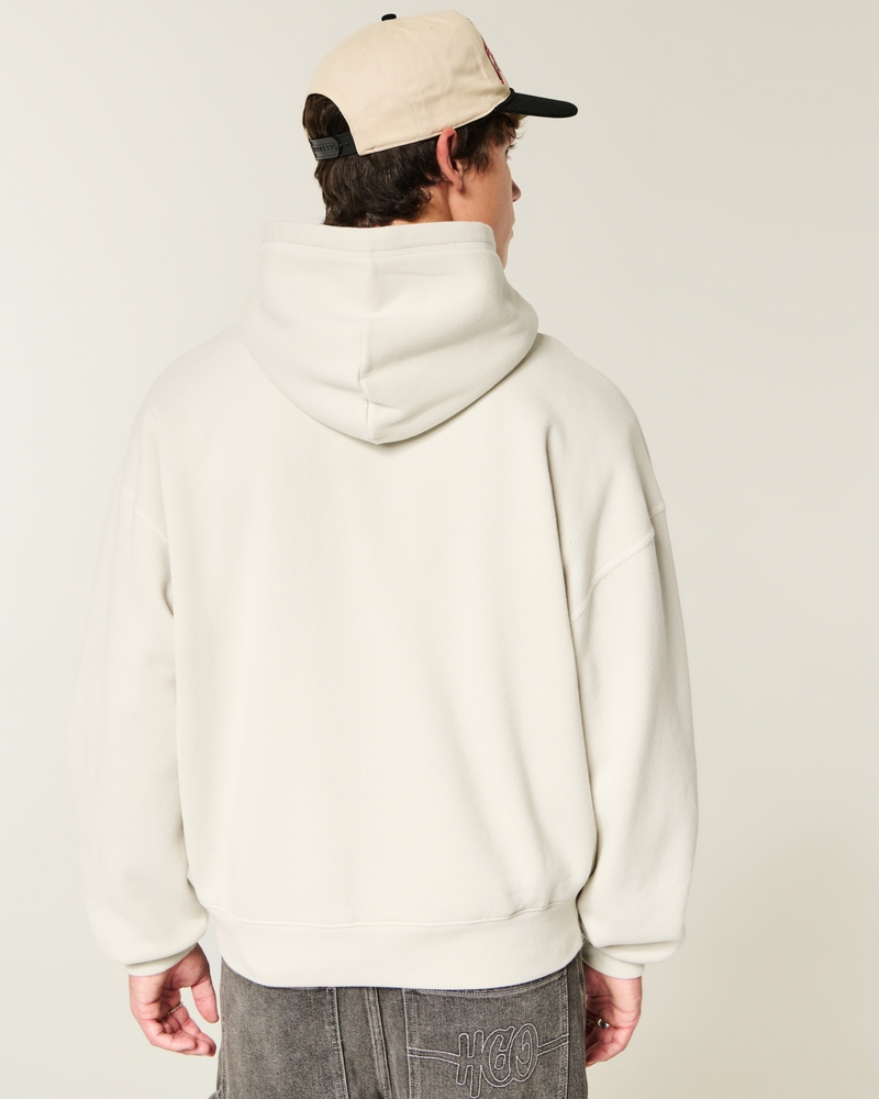 felpa con cappuccio e applicazione a stella con coulisse in stile borsa
