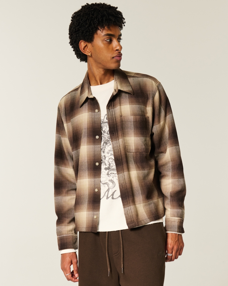camicia di flanella squadrata