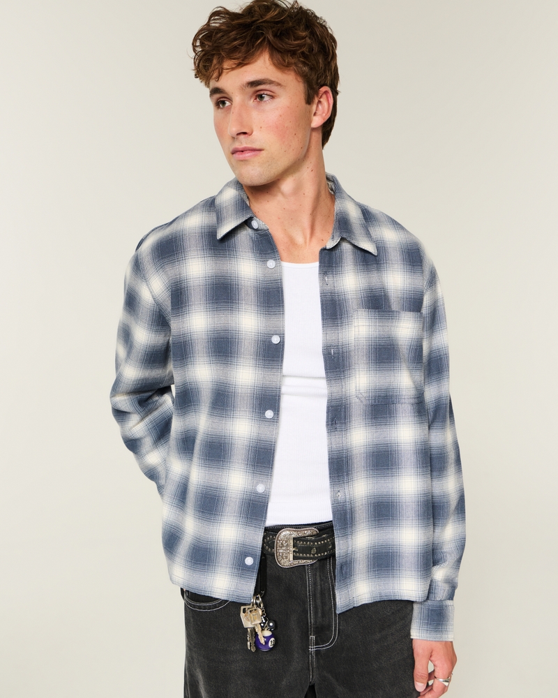 camicia di flanella squadrata