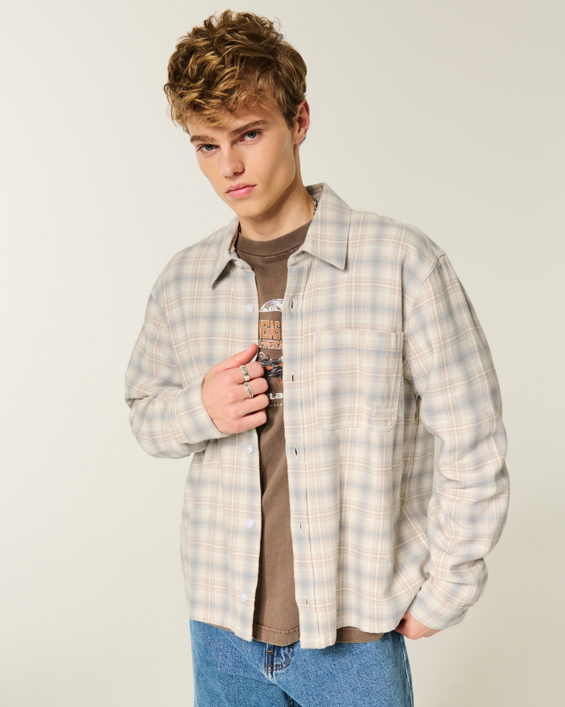 camicia di flanella squadrata