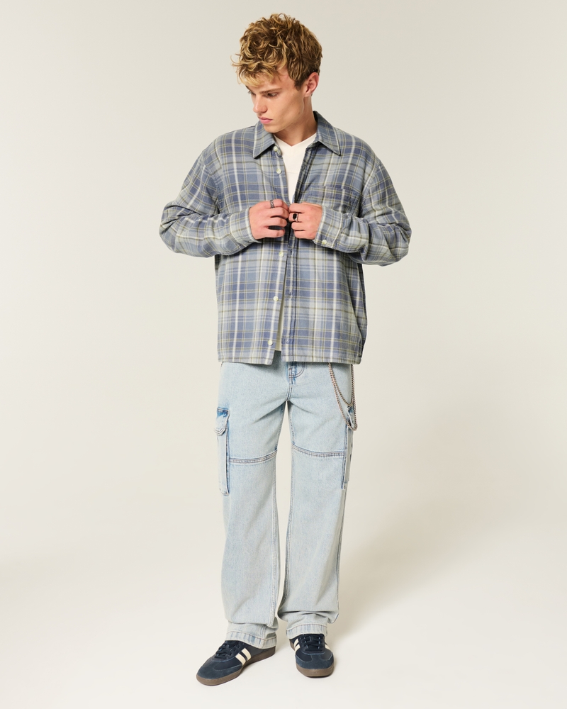 camicia di flanella squadrata