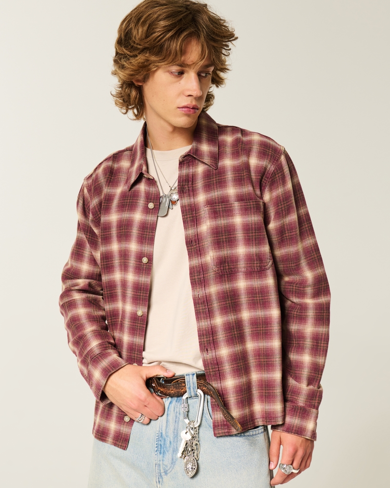 camicia di flanella squadrata