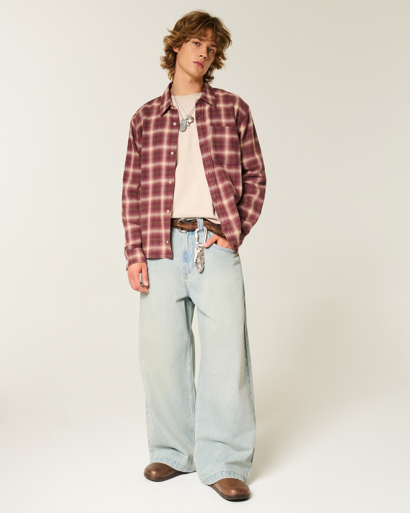 camicia di flanella squadrata