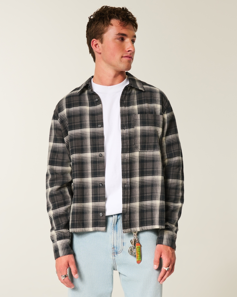 camicia di flanella squadrata