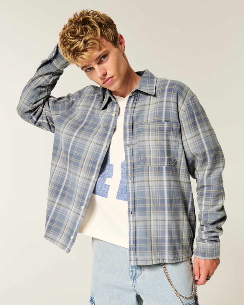 camicia di flanella squadrata