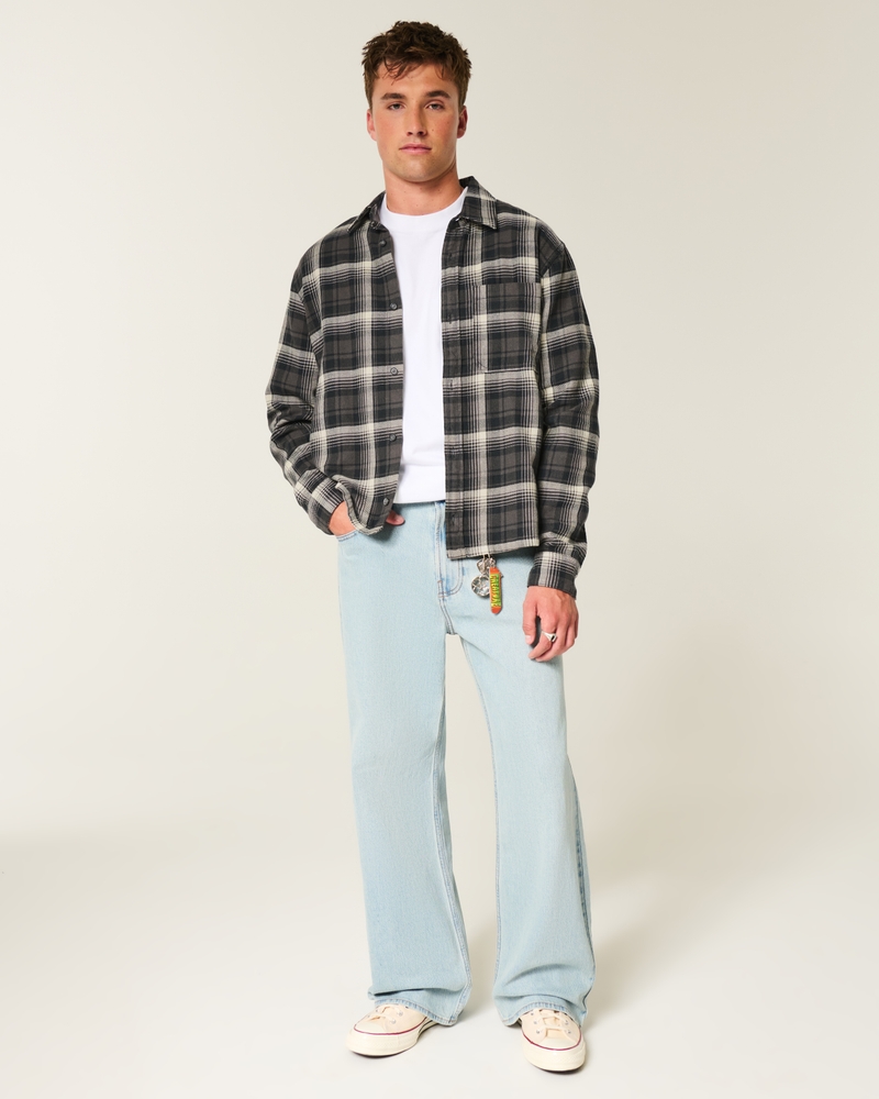 camicia di flanella squadrata