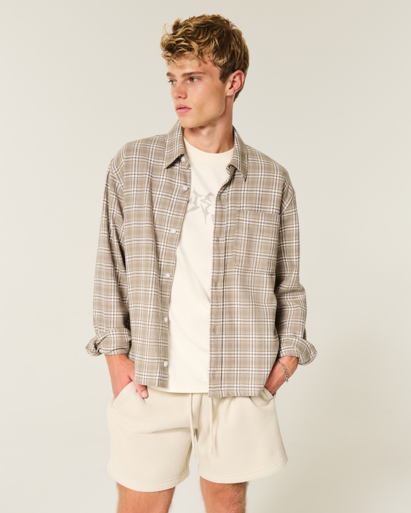 camicia di flanella squadrata