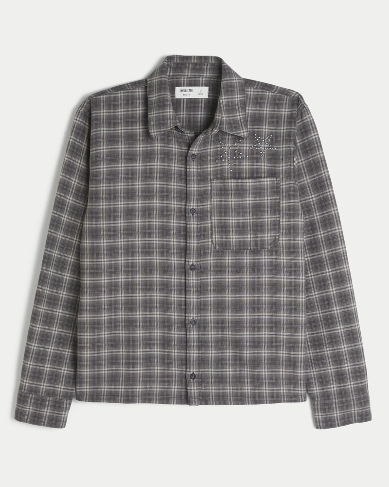 camicia di flanella squadrata