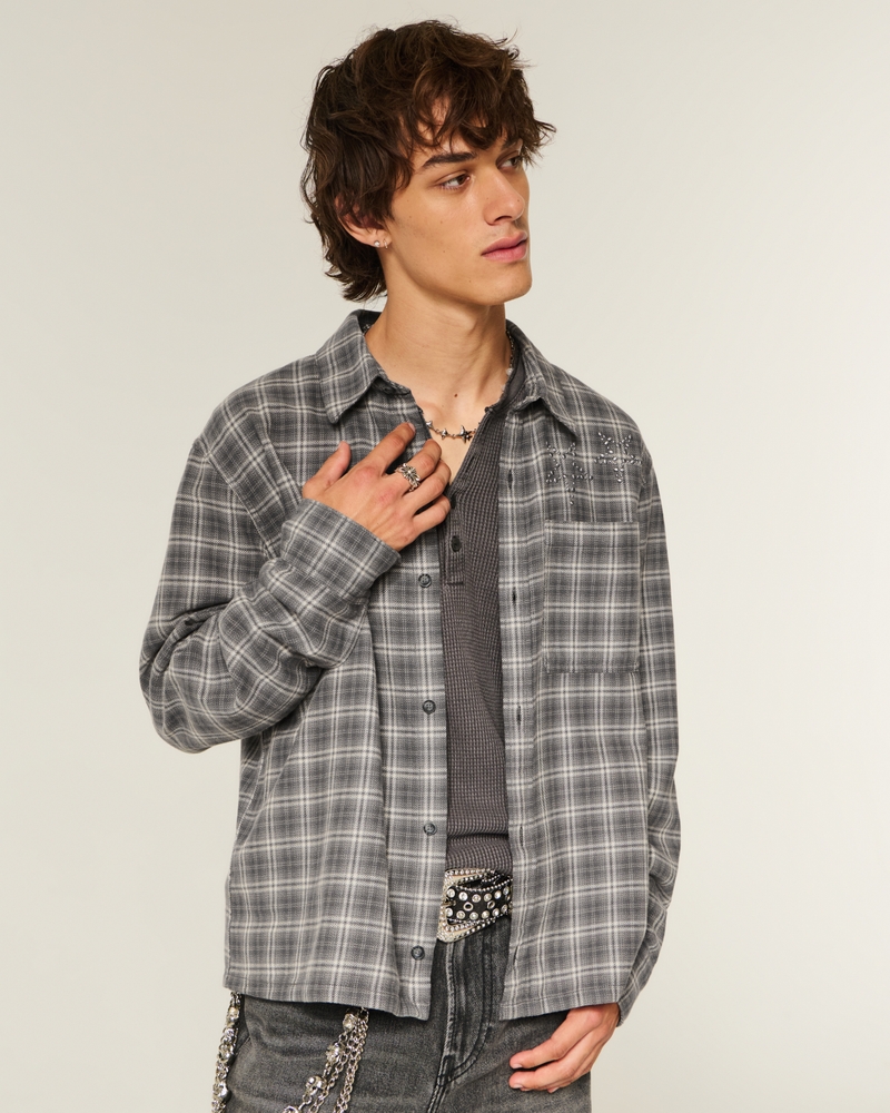camicia di flanella squadrata