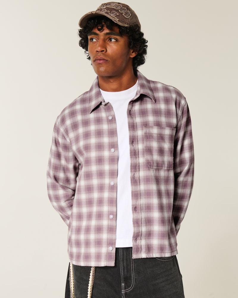 camicia di flanella squadrata