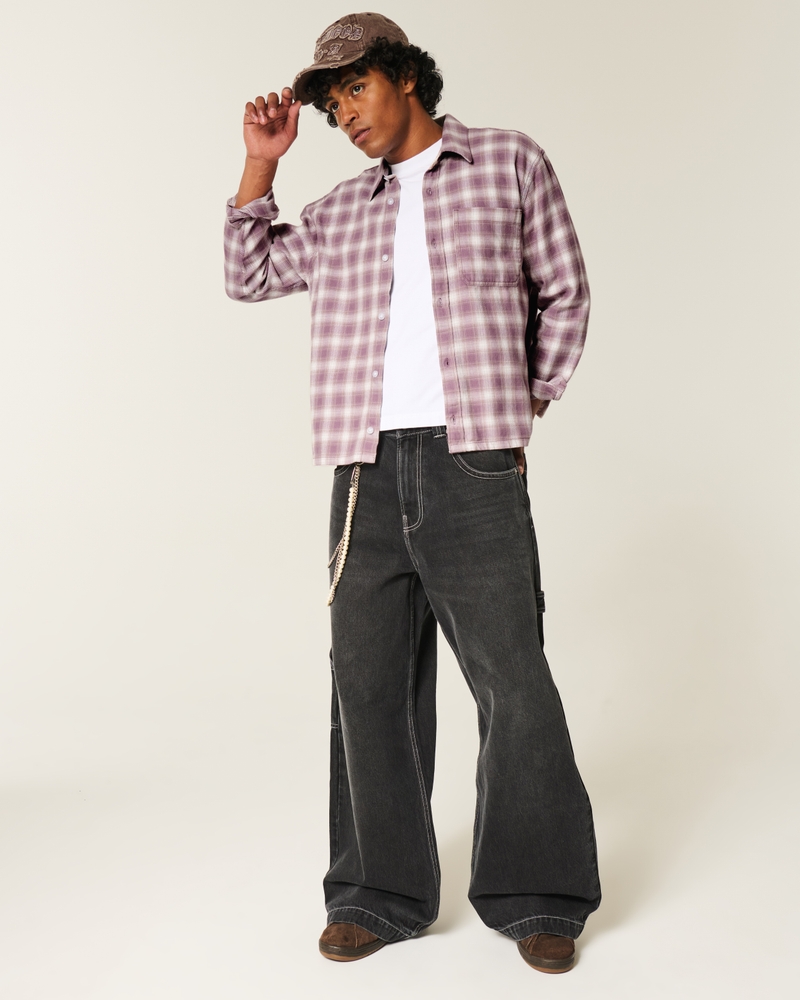camicia di flanella squadrata