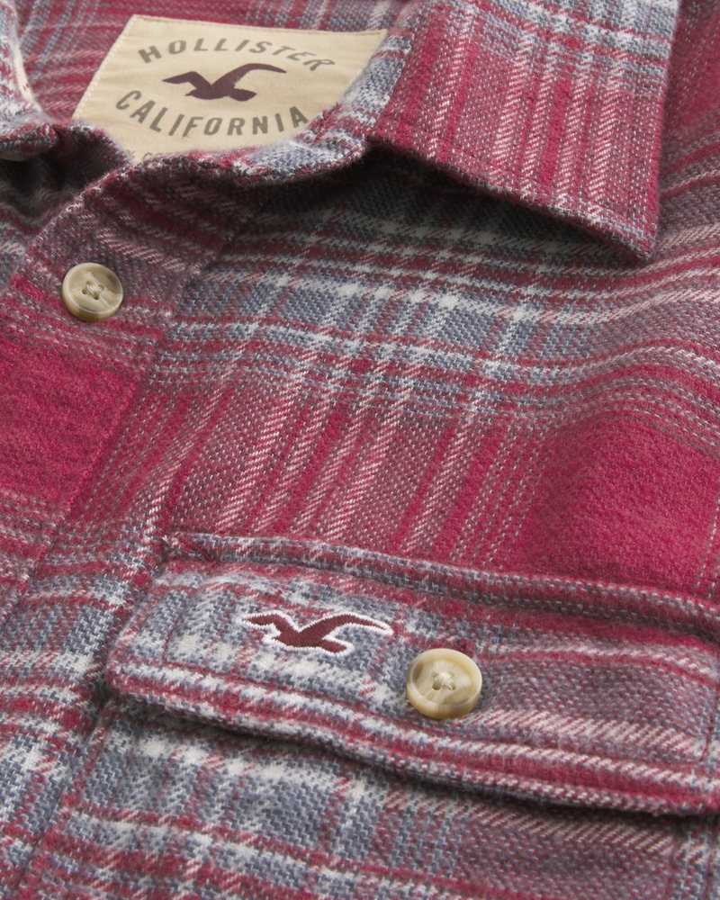 camicia con motivo in flanella