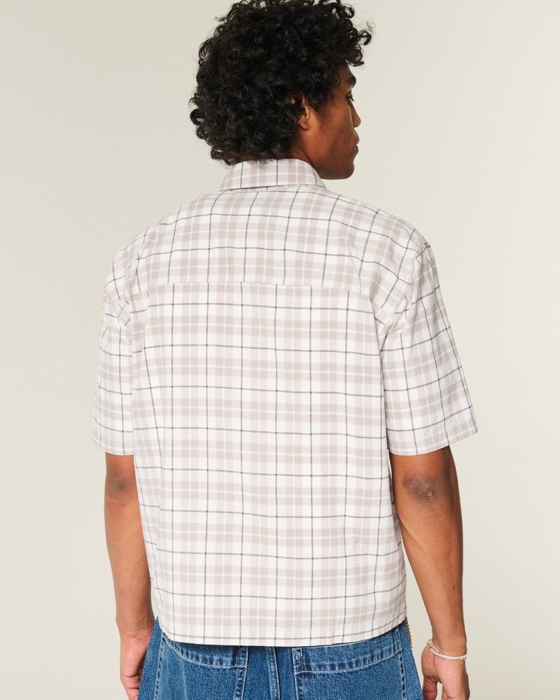camicia a maniche corte dal taglio quadrato con motivo a carte da gioco