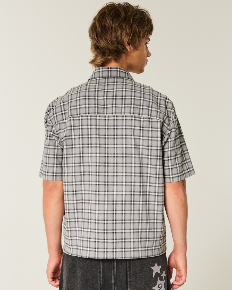 t-shirt a maniche corte con stampa di ciliegie dal taglio quadrato