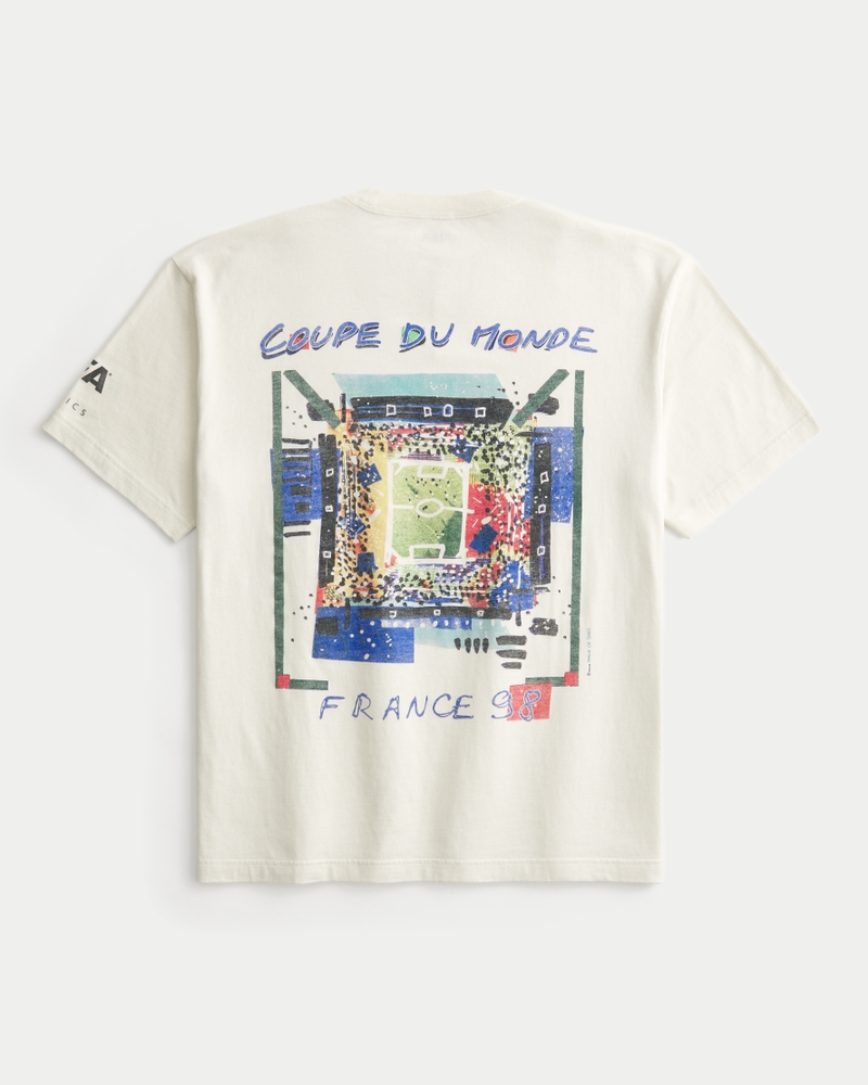 maglietta quadrata con il design della partita di calcio della coppa del mondo in messico del 1986.