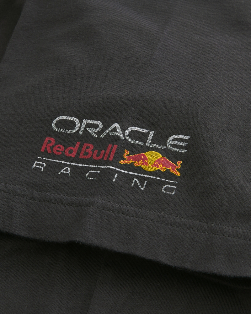 maglietta squadrata con logo dellauto da corsa oracle red bull