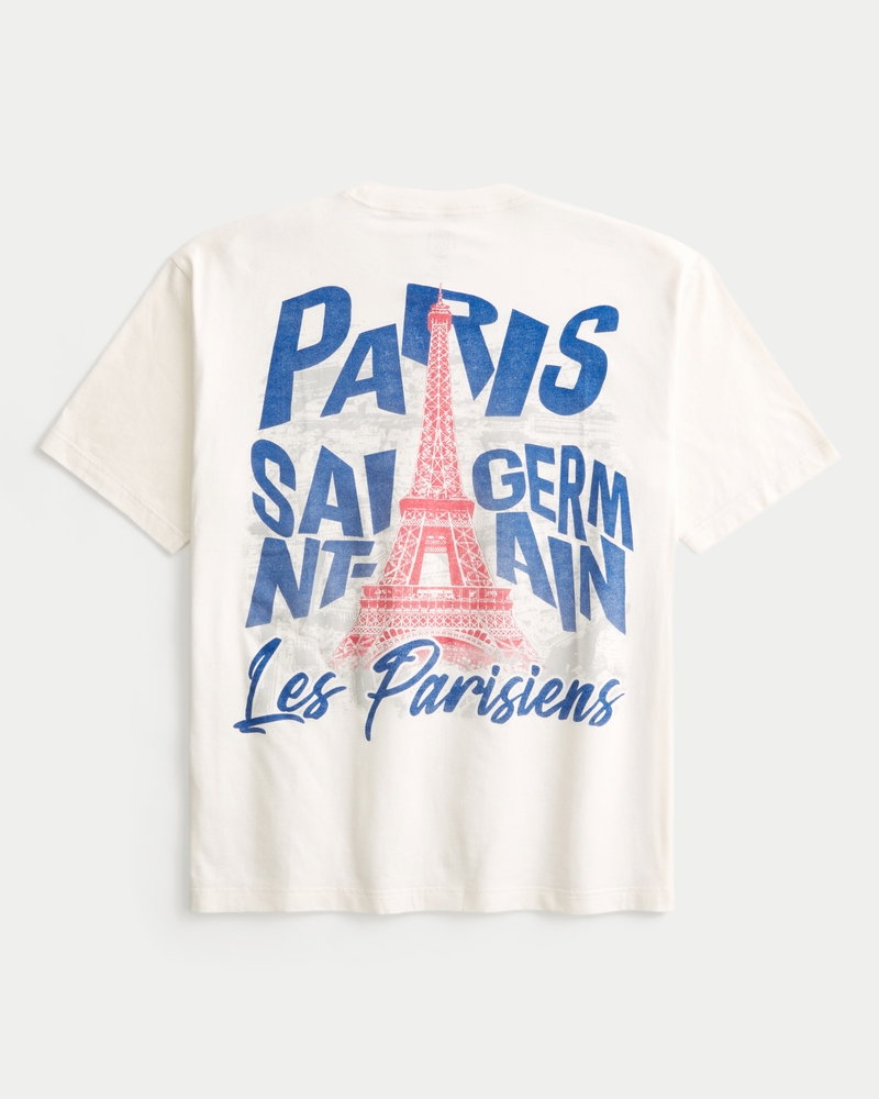 maglietta grafica del paris saint-germain football club dal taglio quadrato