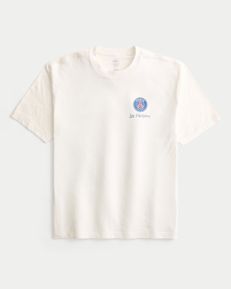 maglietta grafica del paris saint-germain football club dal taglio quadrato