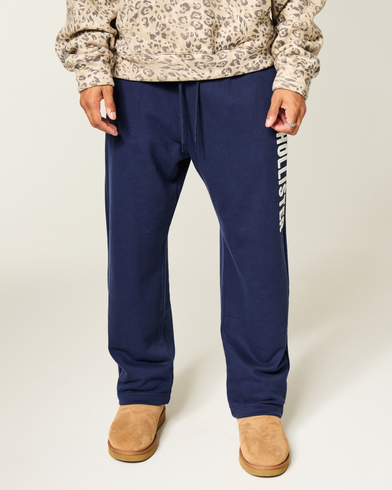 pantaloni della tuta in spugna con stampa del logo in stile borsa