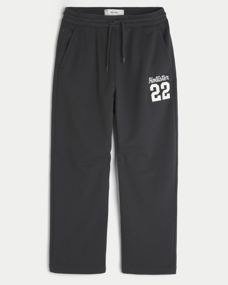 pantaloni della tuta in spugna con stampa del logo in stile borsa