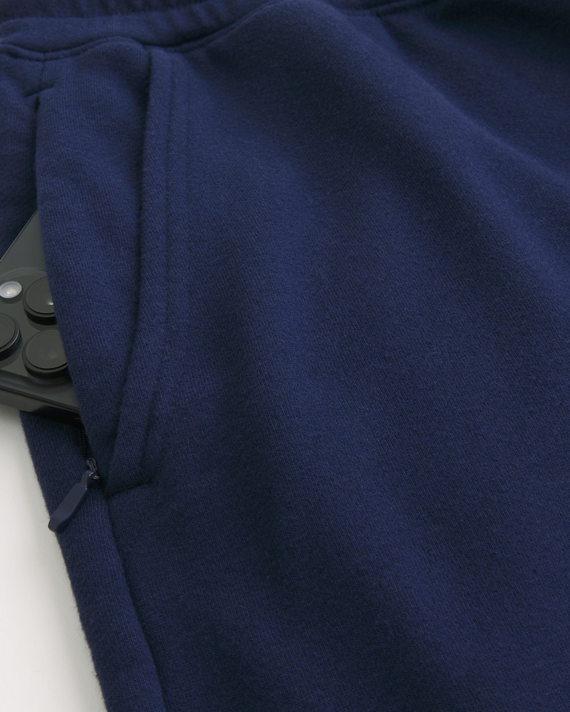 pantaloni della tuta in spugna con stampa del logo in stile borsa